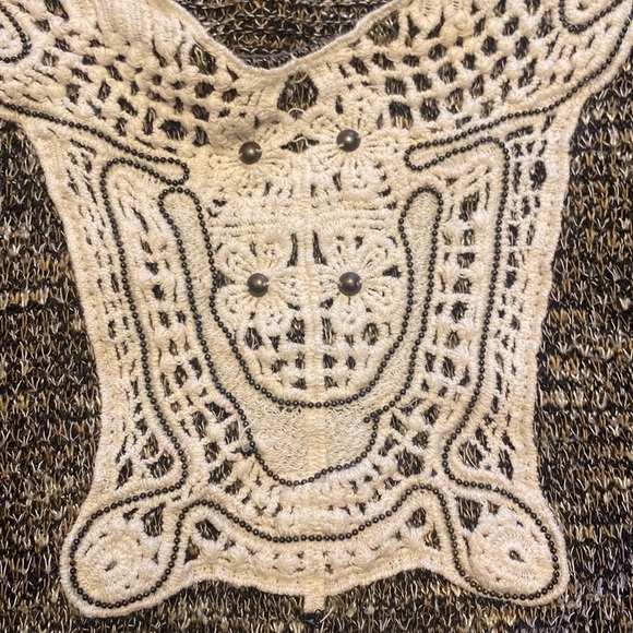 JULE‎ embroidered lace style knit blouse size L made in USA - Picture 4 of 5